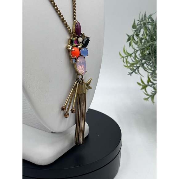 J.‎ Crew Iridescent Pink Rhinestone
Star Tassel Charm Pendant
Necklace - Picture 8 of 16